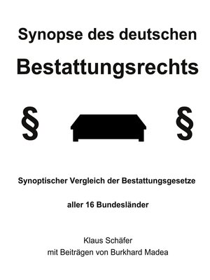cover image of Synopse des deutschen Bestattungsrechts
